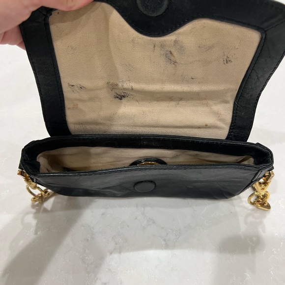 Tory Burch Mini Robinson Black Leather Crossbody Purse - Picture 7 of 7